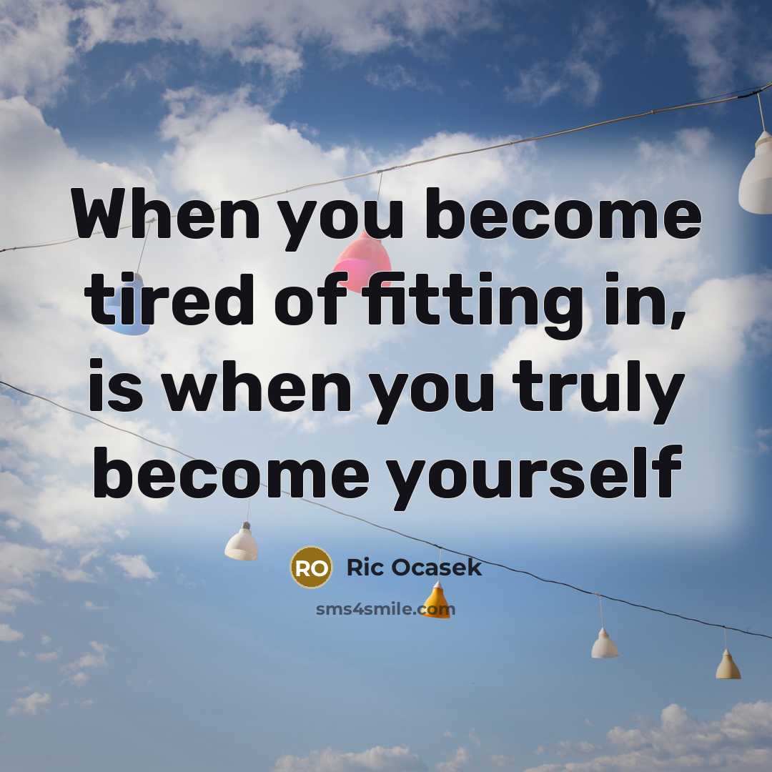 “When you become tired of fitting in, is when you…” quote by Ric Ocasek