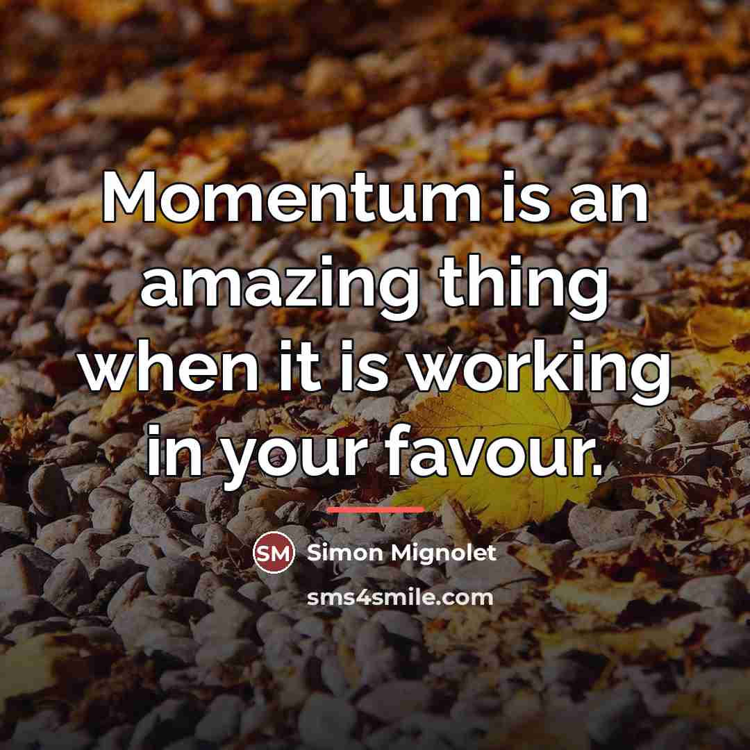 “Momentum is an amazing thing when it is working in…” quote by Simon Mignolet