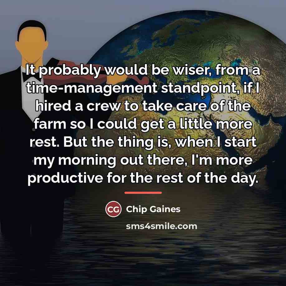 “It probably would be wiser, from a time-management standpoint, if…” quote by Chip Gaines