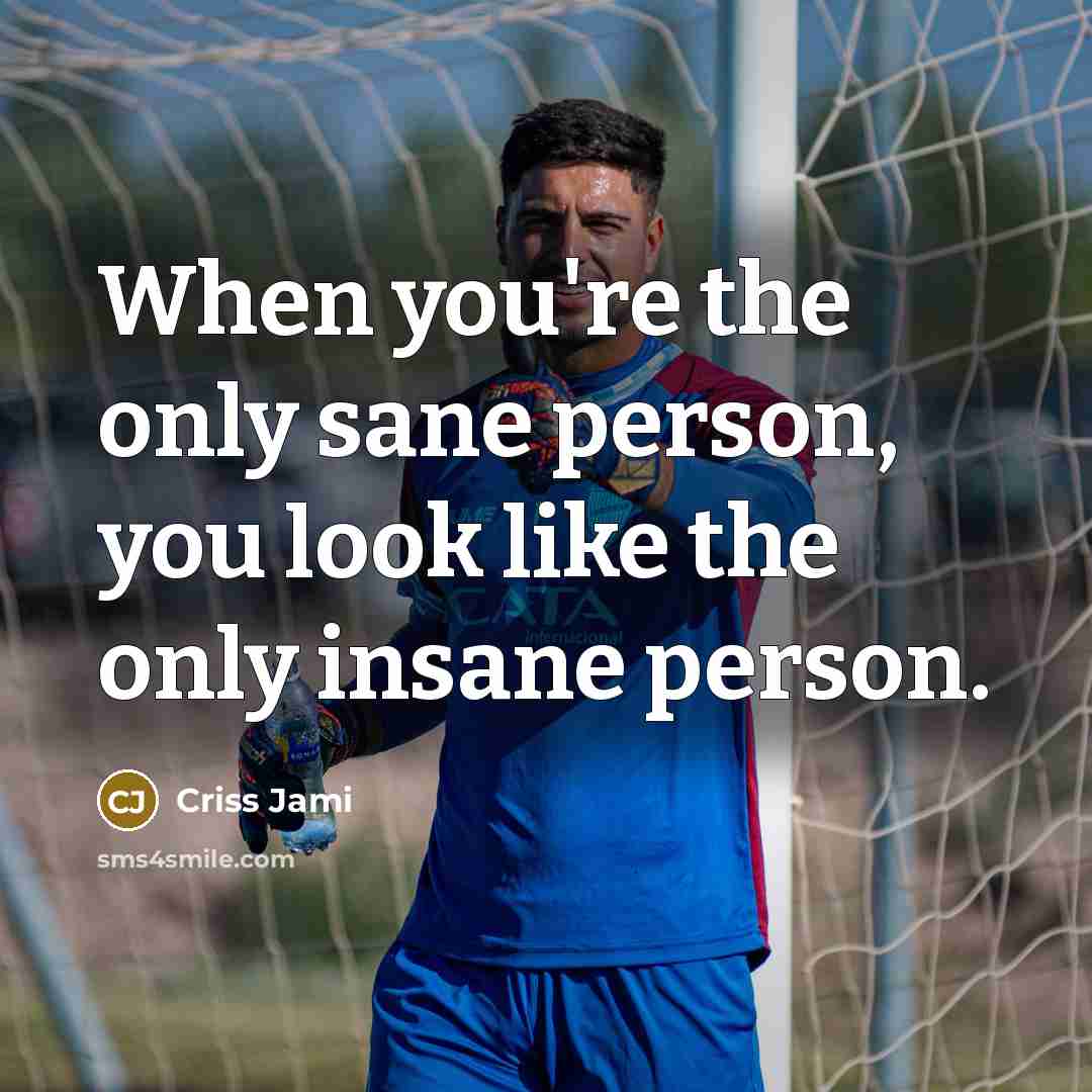 “When you're the only sane person, you look like the…” quote by Criss Jami