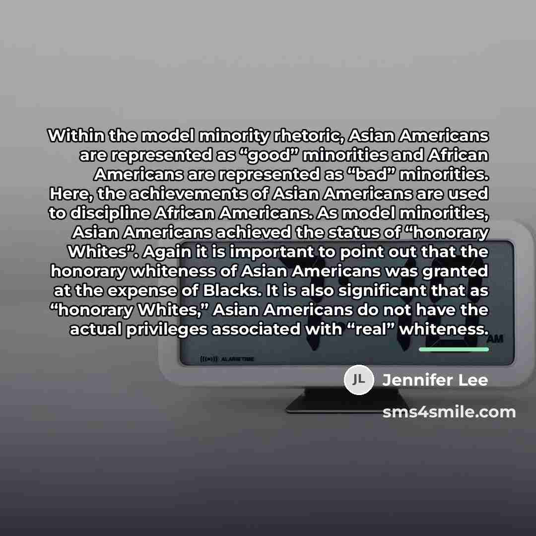 “Within the model minority rhetoric, Asian Americans are represented as…” quote by Jennifer Lee