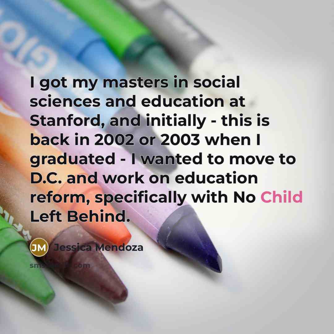 “I got my masters in social sciences and education at…” quote by Jessica Mendoza