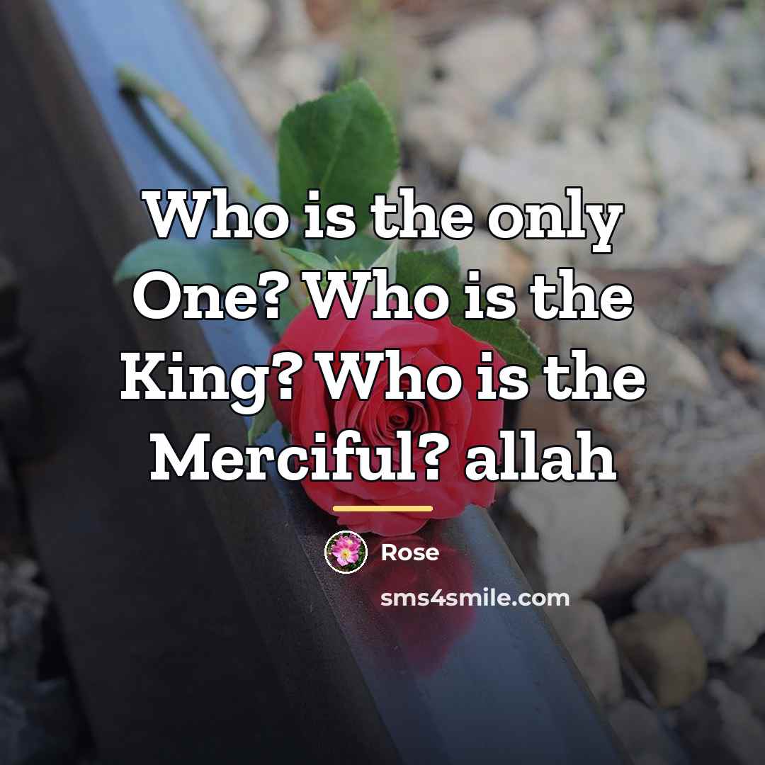 “Who is the only One? Who is the King? Who…” quote by Rose