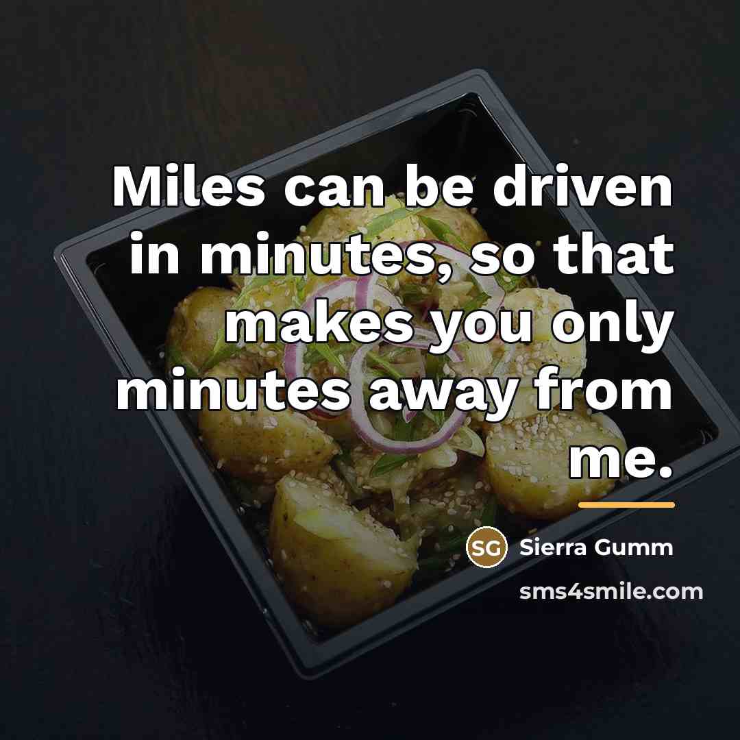 “Miles can be driven in minutes, so that makes you…” quote by Sierra Gumm