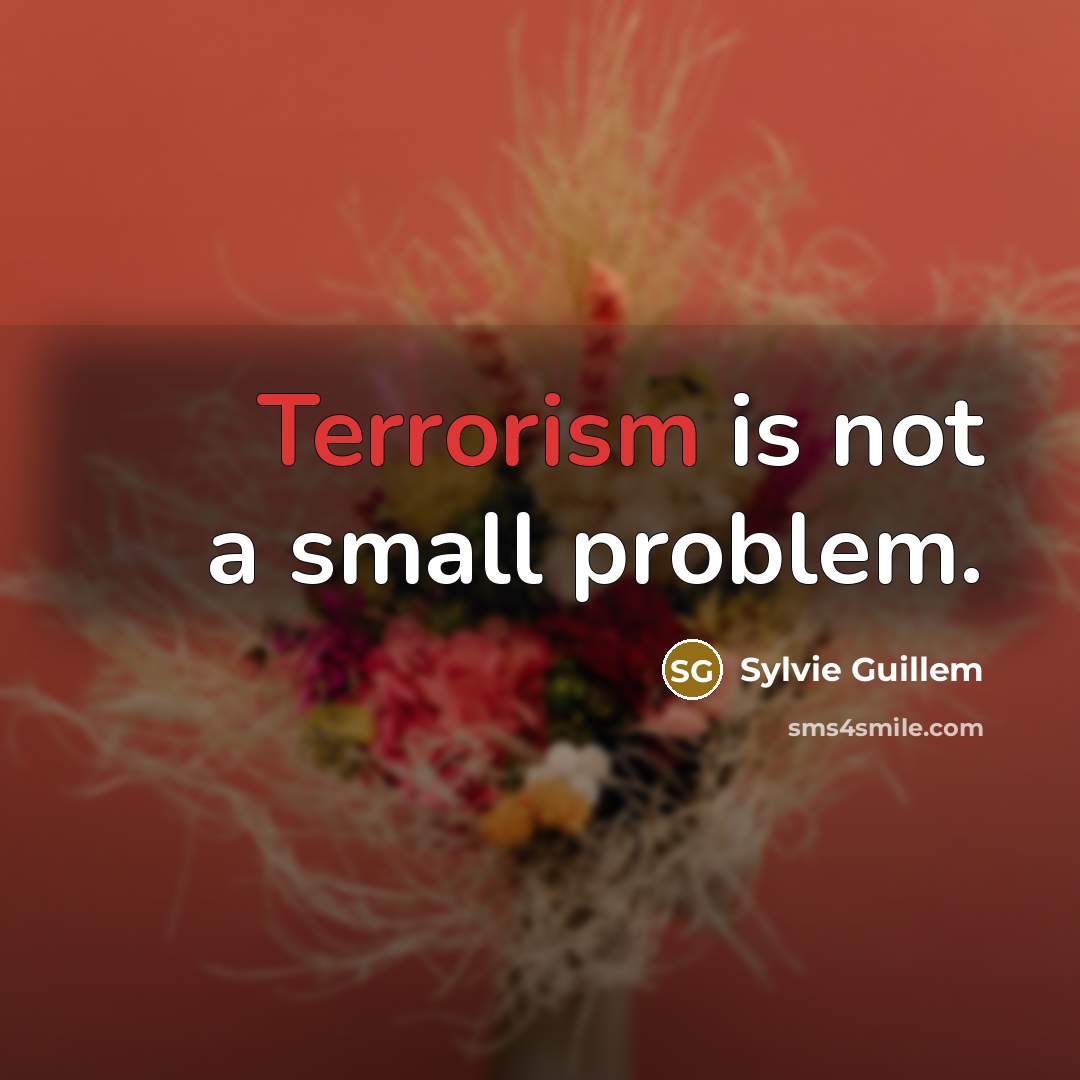 “Terrorism is not a small problem.” quote by Sylvie Guillem