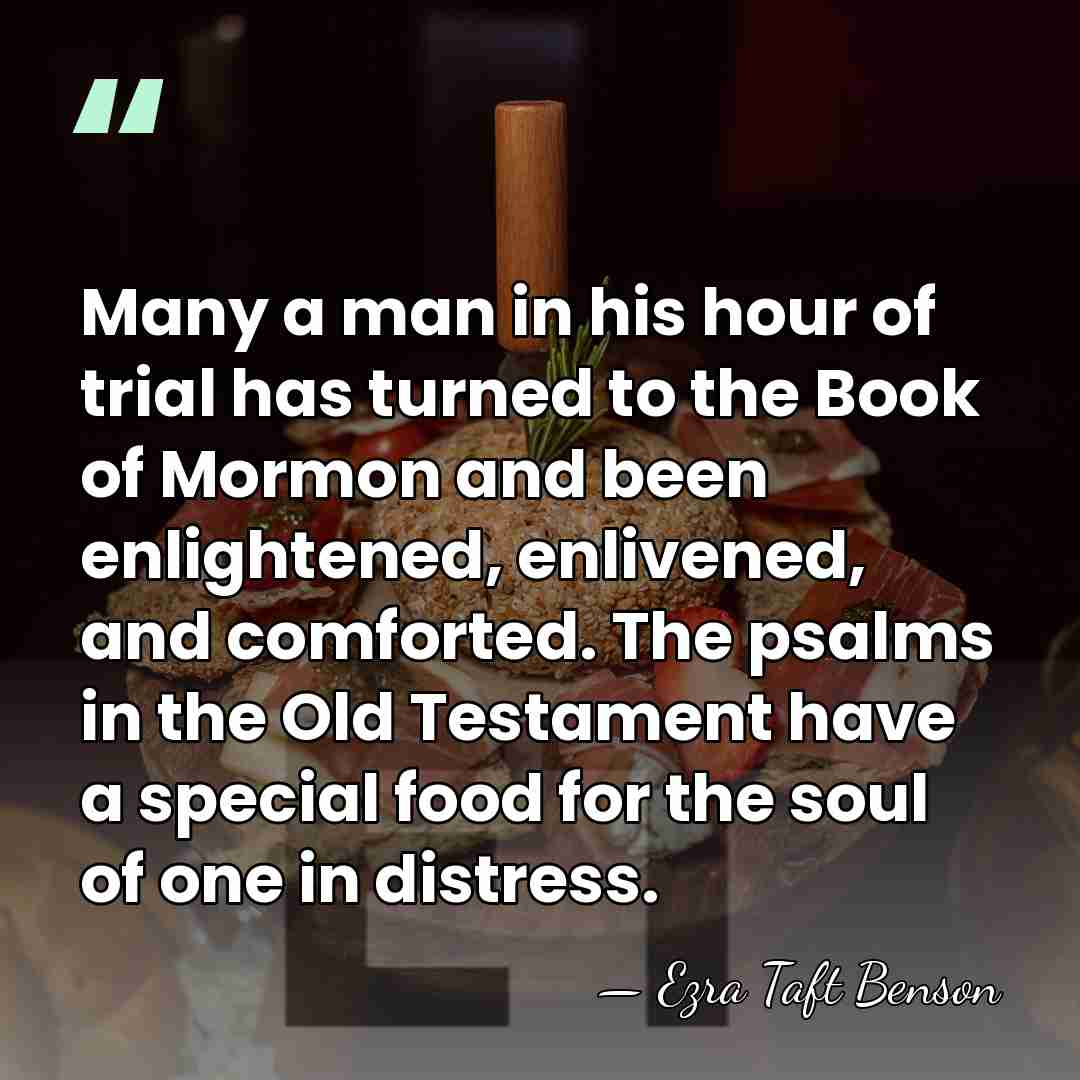 Many a man in his hour of trial has turned to the&hellip; - Ezra Taft Benson