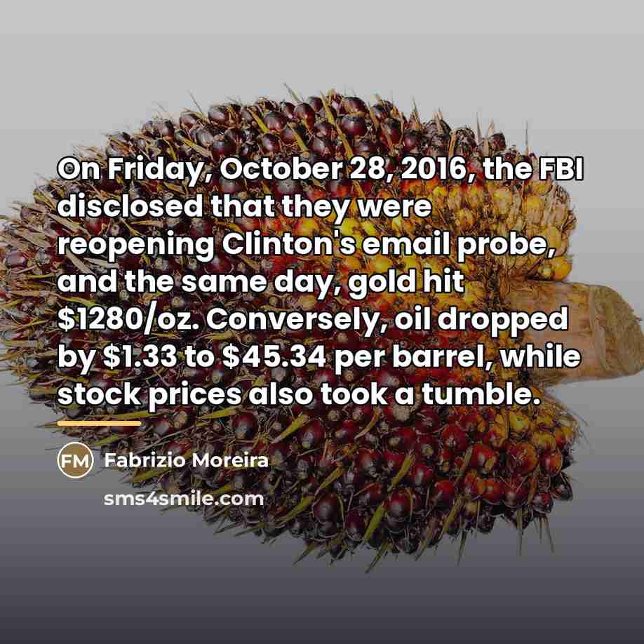 “On Friday, October 28, 2016, the FBI disclosed that they…” quote by Fabrizio Moreira
