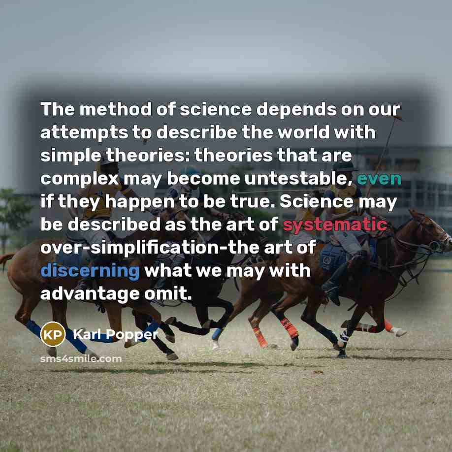 “The method of science depends on our attempts to describe…” quote by Karl Popper