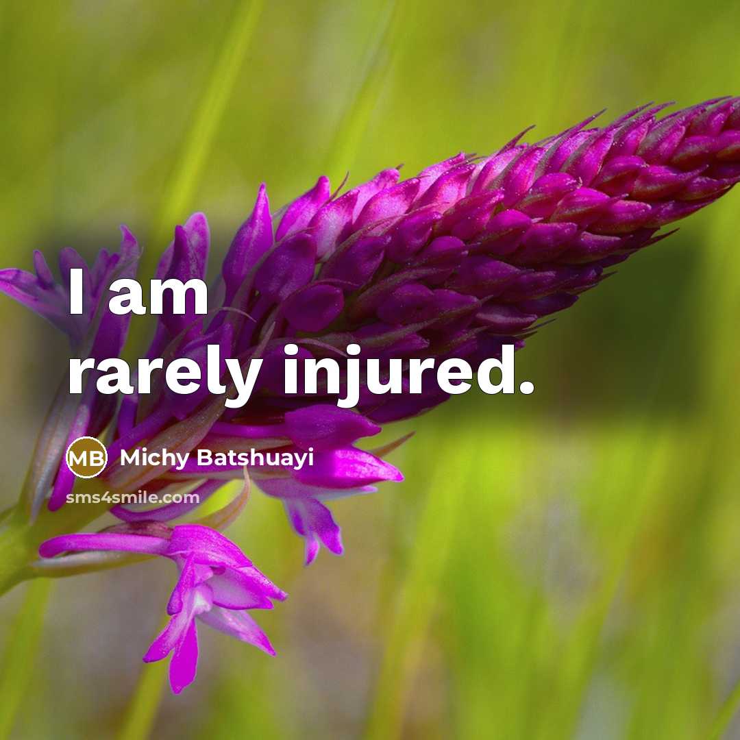 “I am rarely injured.…” quote by Michy Batshuayi