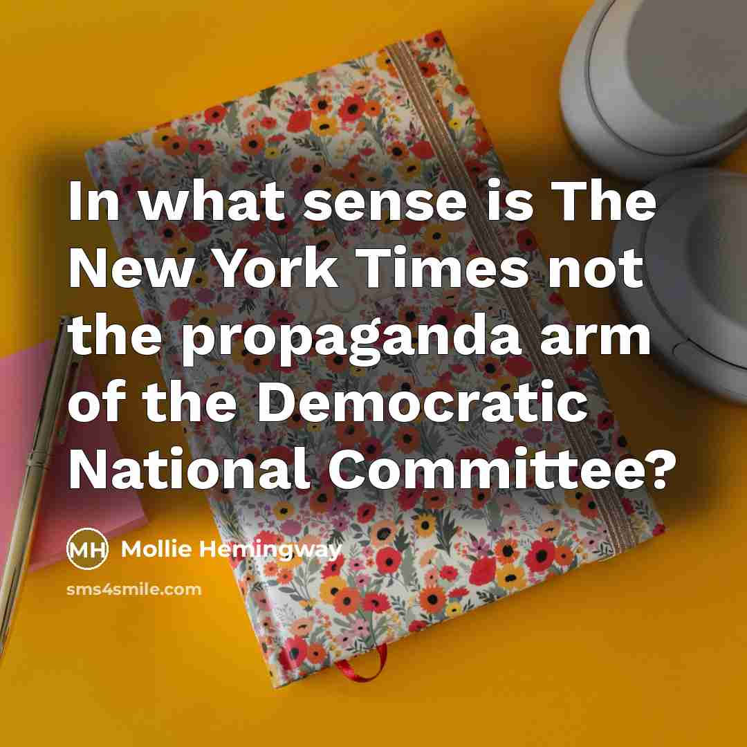 “In what sense is The New York Times not the…” quote by Mollie Hemingway
