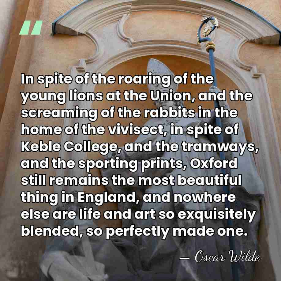 In spite of the roaring of the young lions at the Union,&hellip; - Oscar Wilde