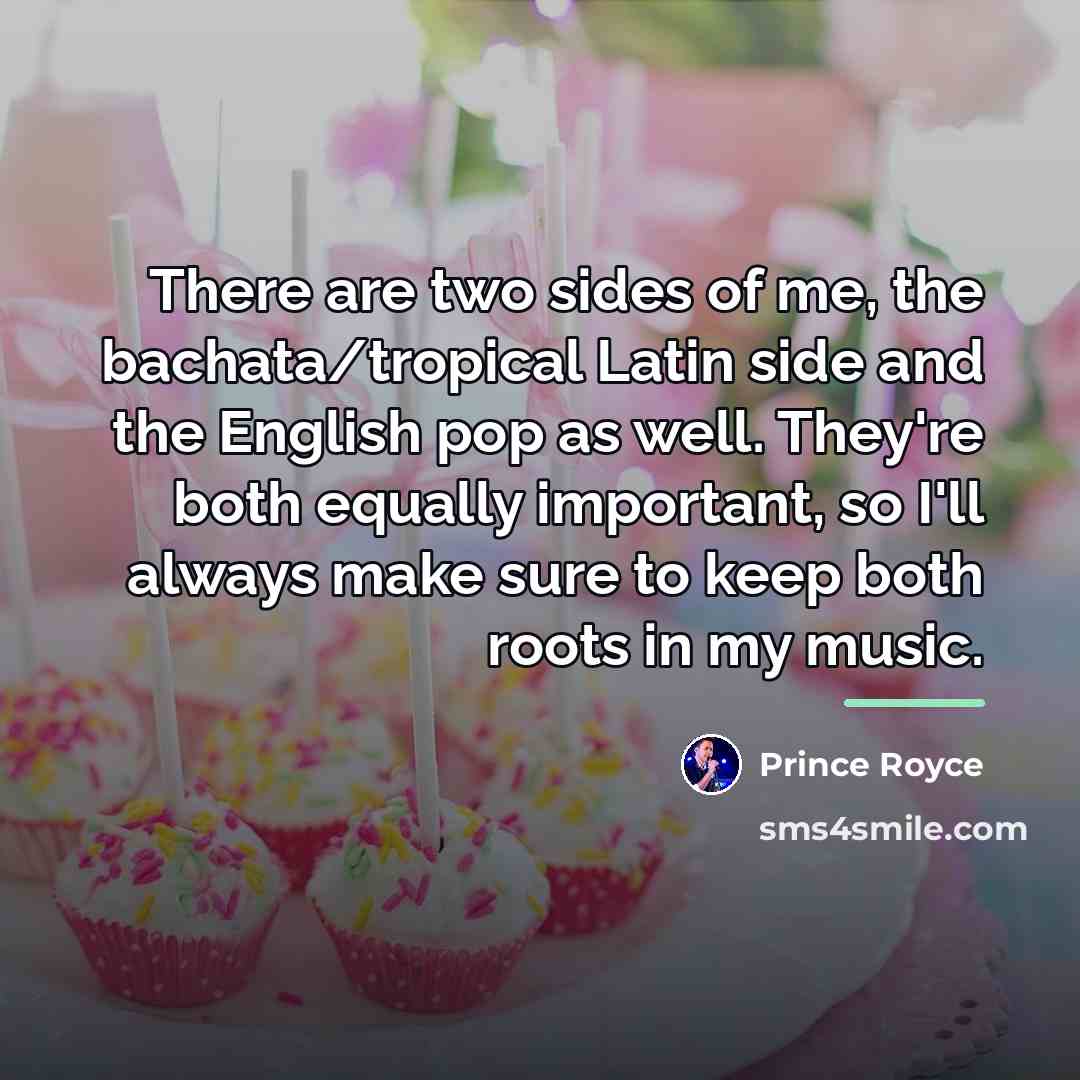 “There are two sides of me, the bachata/tropical Latin side…” quote by Prince Royce