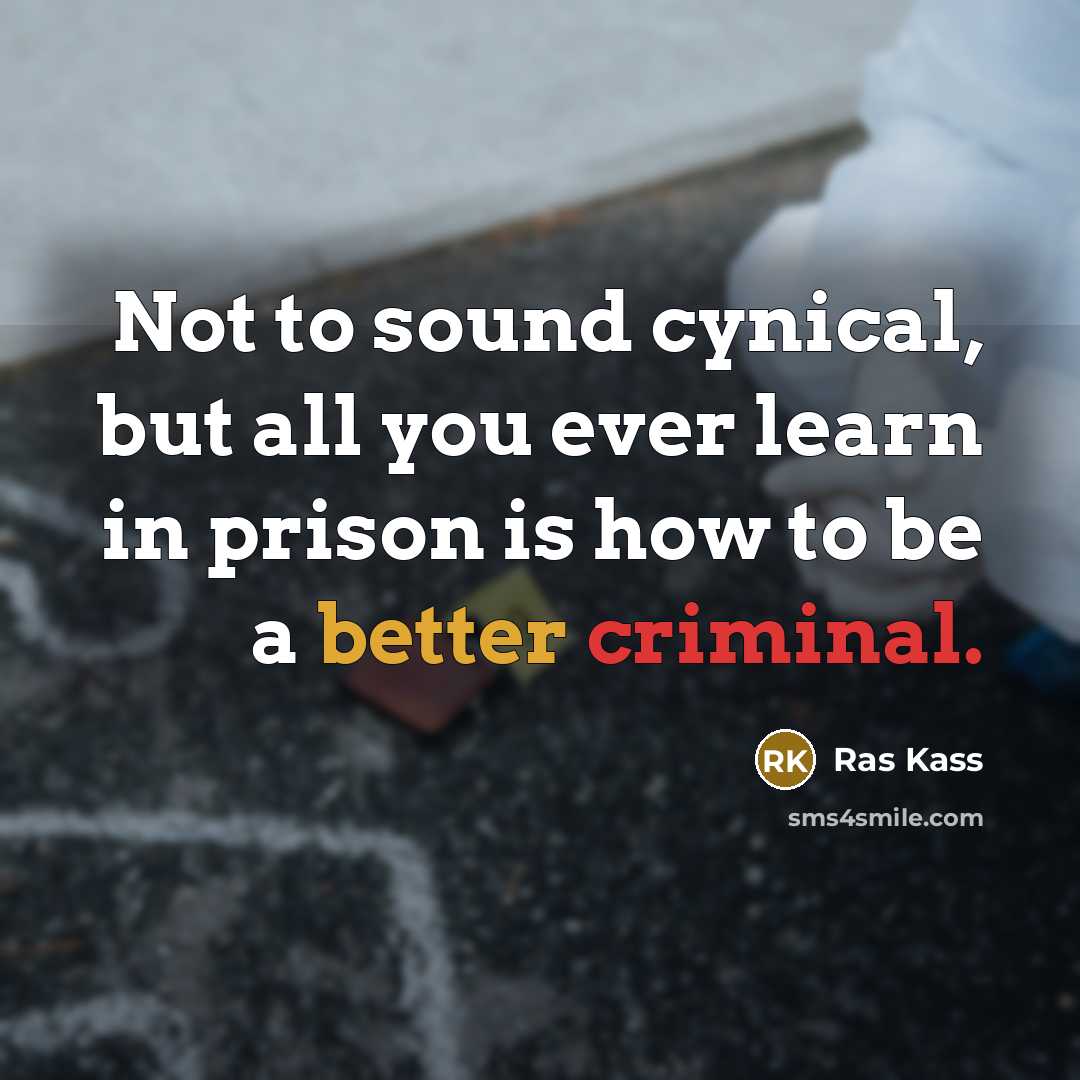 “Not to sound cynical, but all you ever learn in…” quote by Ras Kass