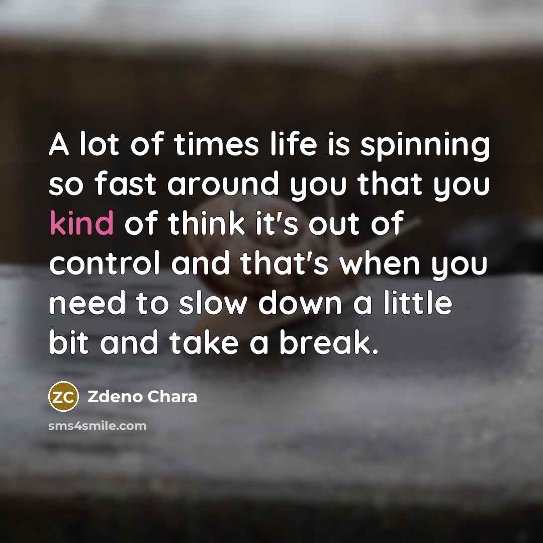 “A lot of times life is spinning so fast around…” quote by Zdeno Chara