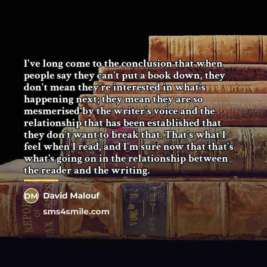 “I've long come to the conclusion that when people say…” quote by David Malouf