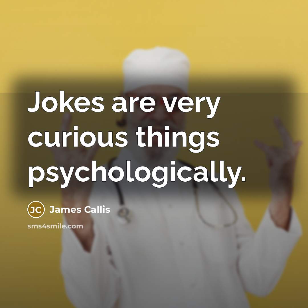 “Jokes are very curious things psychologically.…” quote by James Callis