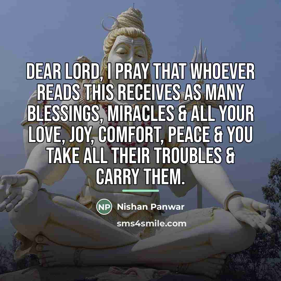“Dear Lord, I pray that whoever reads this receives as…” quote by Nishan Panwar