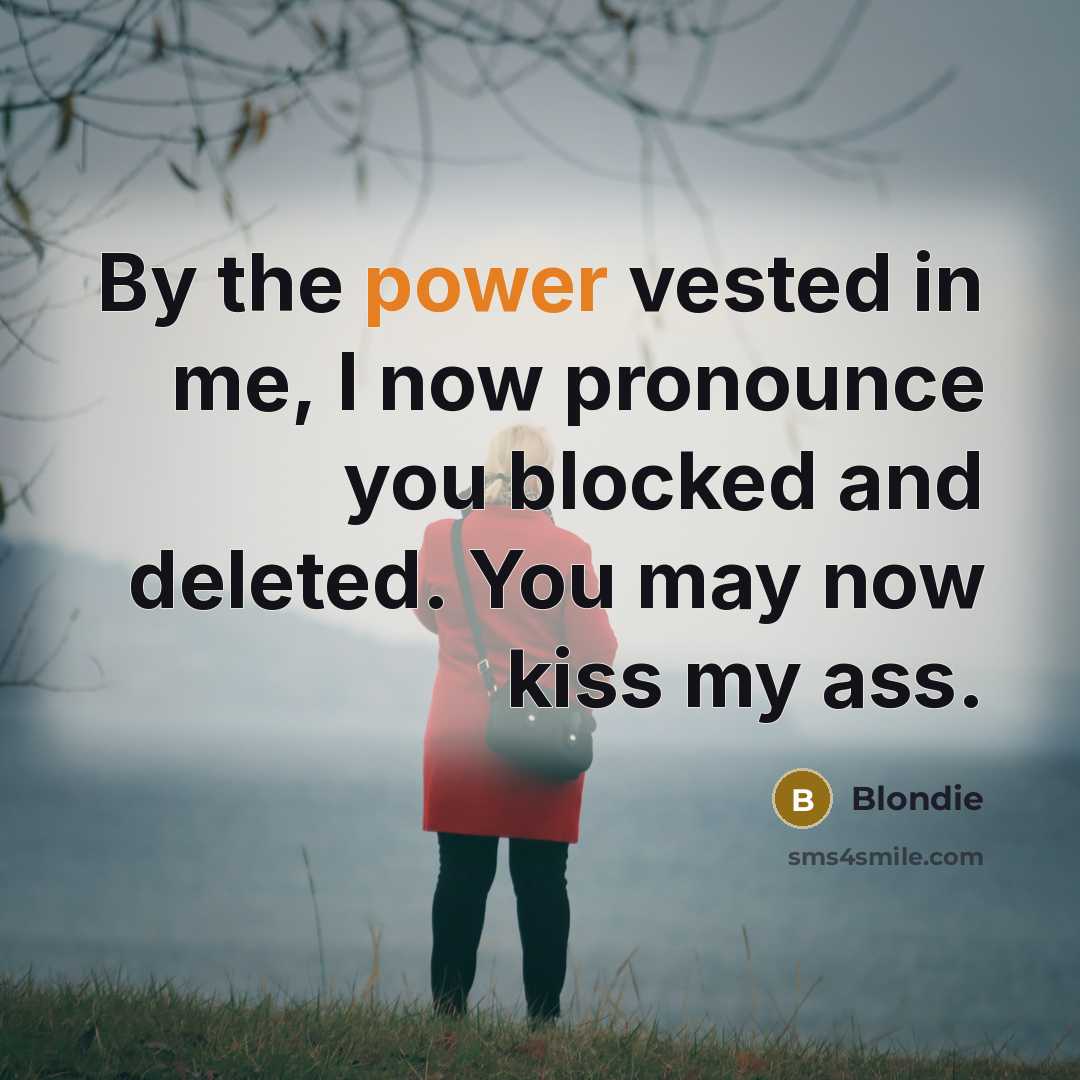 “By the power vested in me, I now pronounce you…” quote by Blondie