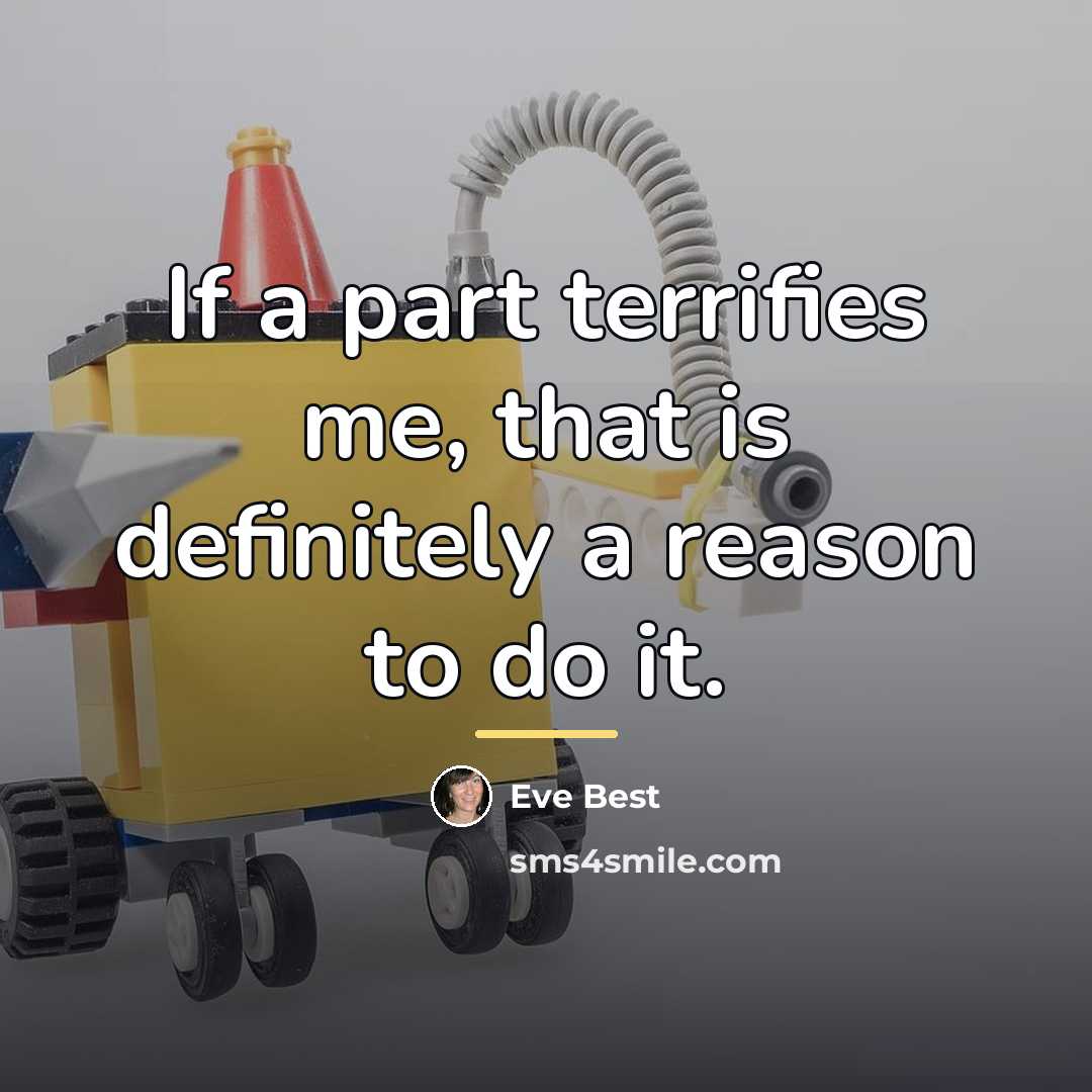 “If a part terrifies me, that is definitely a reason…” quote by Eve Best