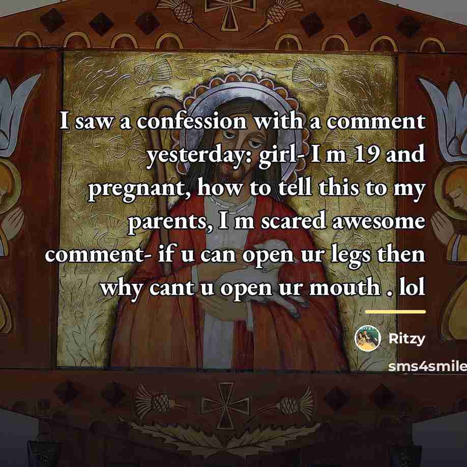 “I saw a confession with a comment yesterday: girl- I…” quote by Ritzy