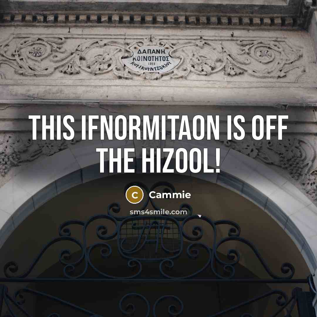 “This ifnormitaon is off the hizool!” quote by Cammie