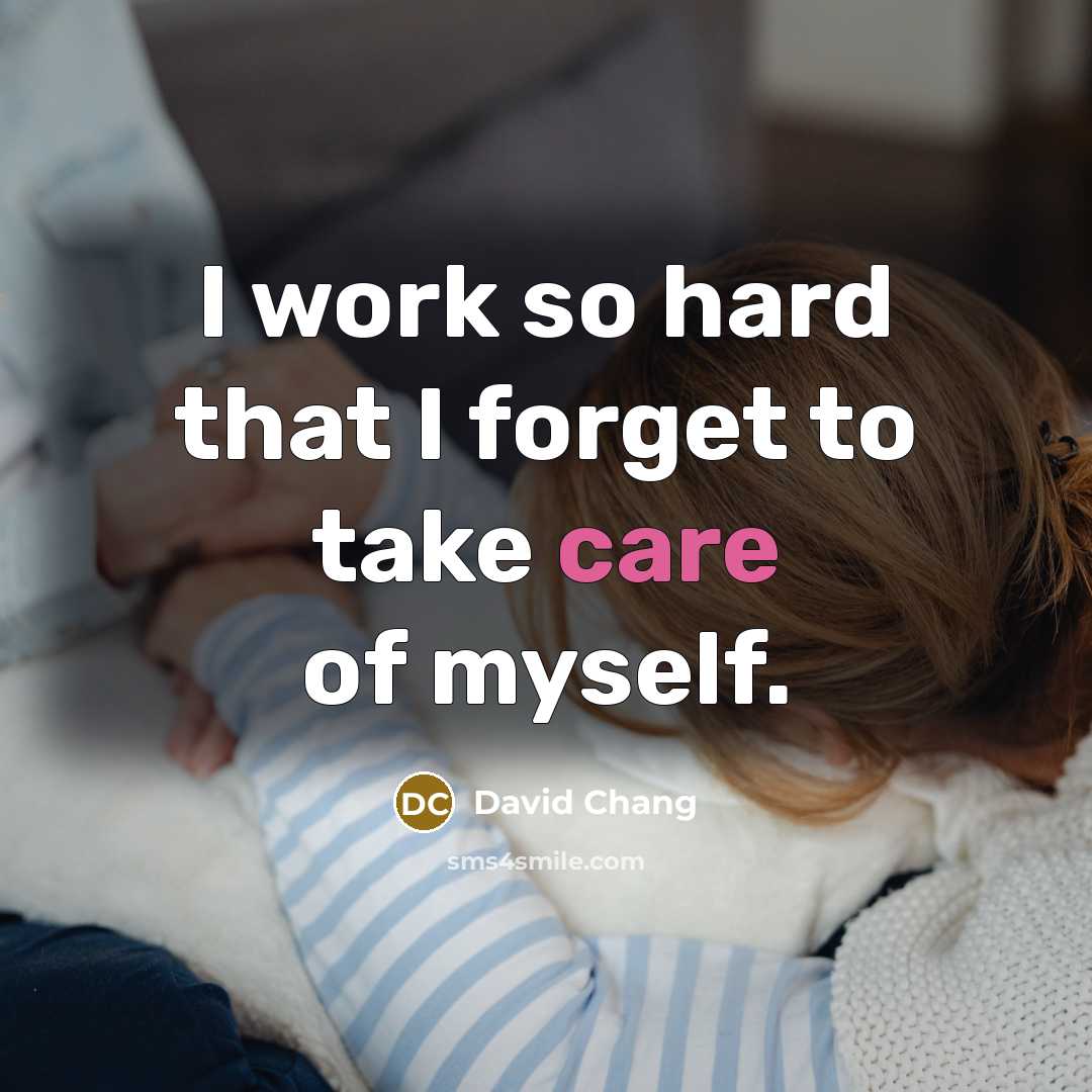 “I work so hard that I forget to take care…” quote by David Chang