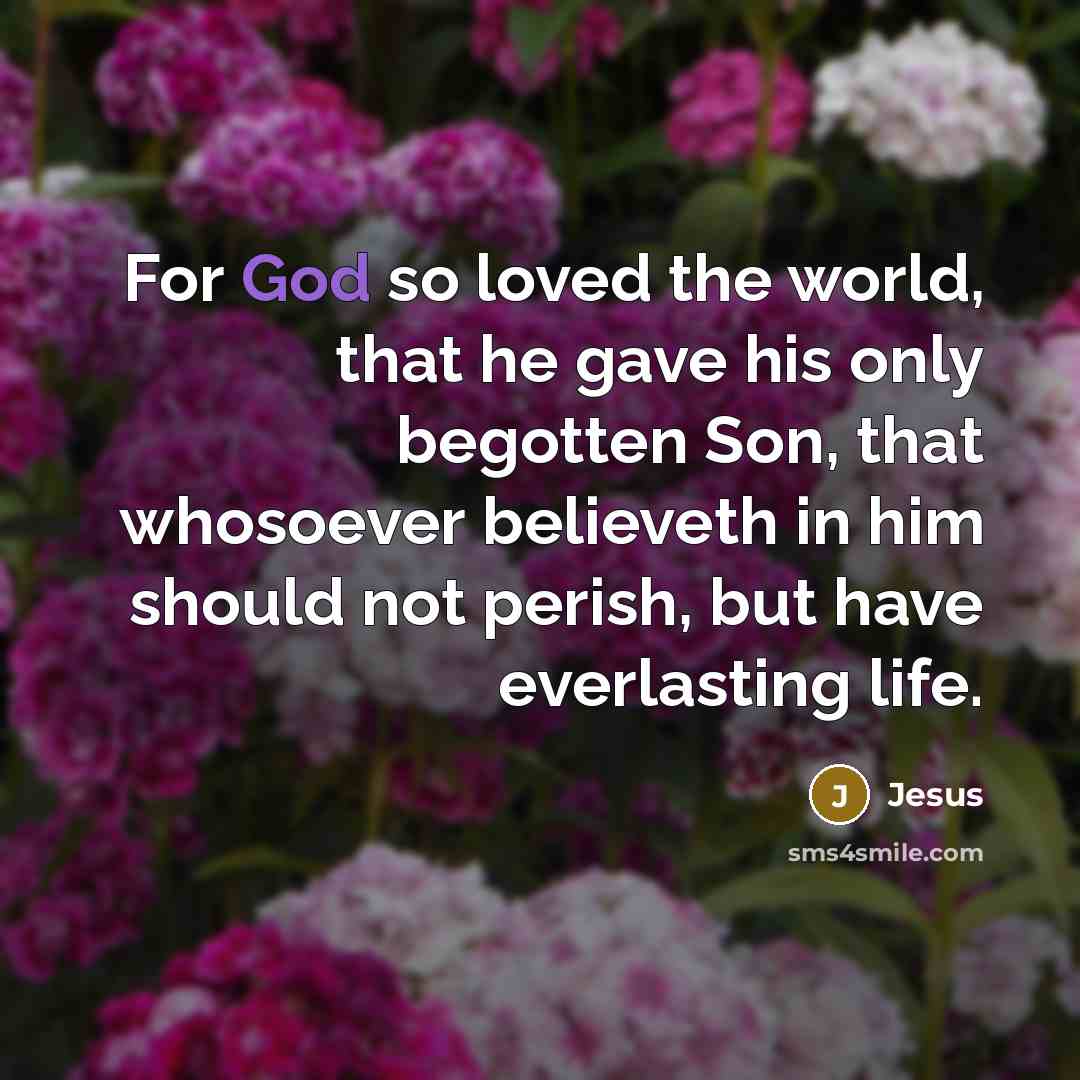 “For God so loved the world, that he gave his…” quote by Jesus