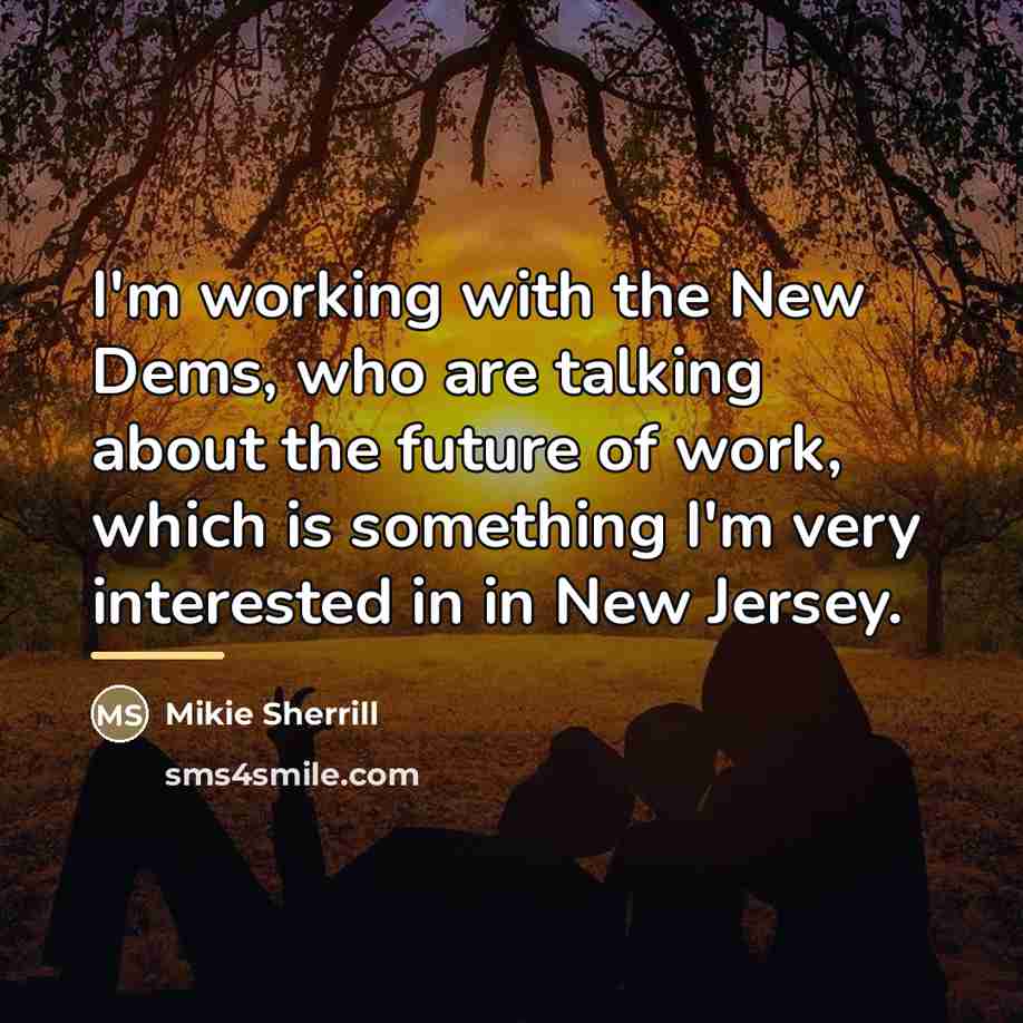 “I'm working with the New Dems, who are talking about…” quote by Mikie Sherrill