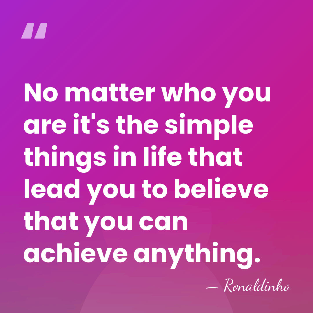 No matter who you are it's the simple things in life that&hellip; - Ronaldinho