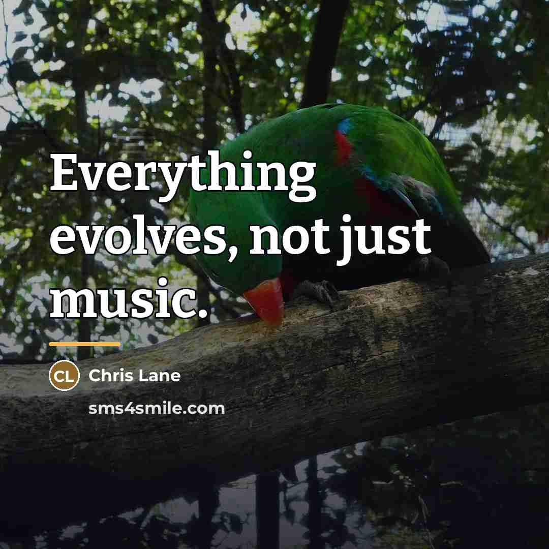 “Everything evolves, not just music.…” quote by Chris Lane