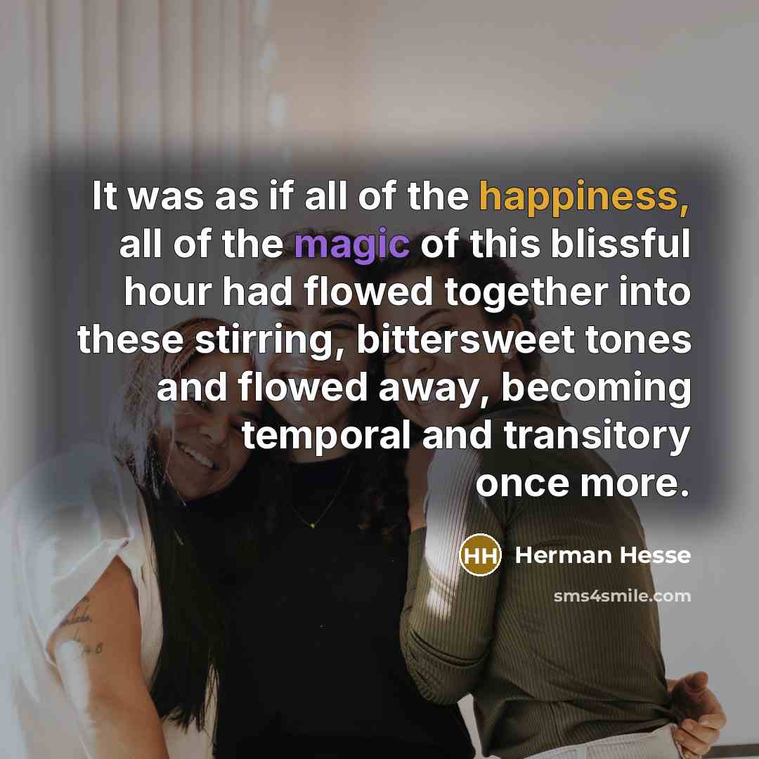 “It was as if all of the happiness, all of…” quote by Herman Hesse