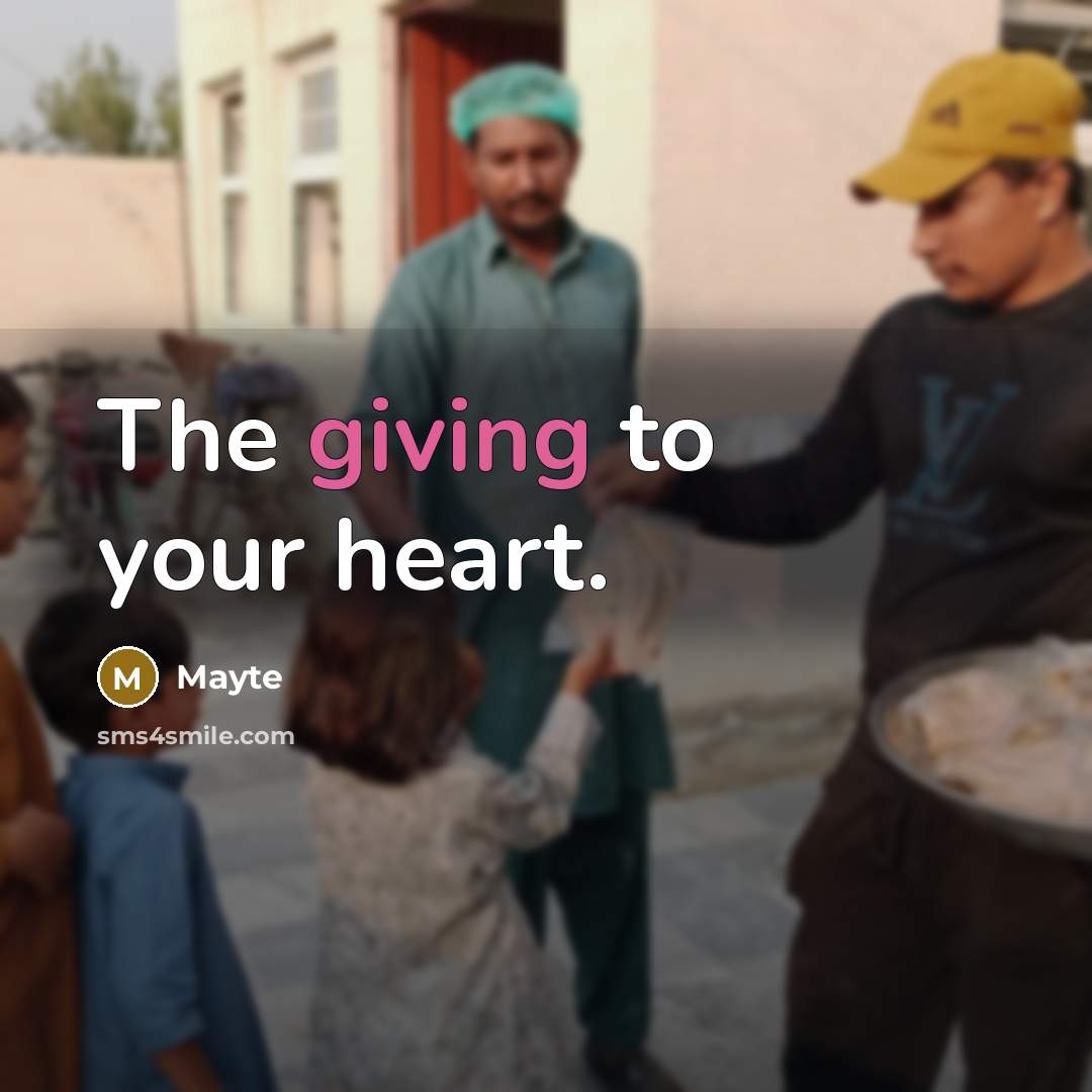 “The giving to your heart.…” quote by Mayte