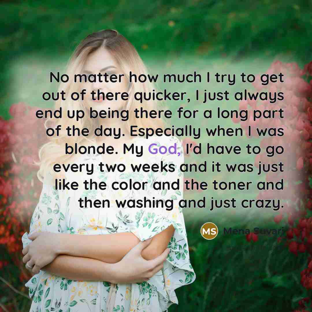 “No matter how much I try to get out of…” quote by Mena Suvari