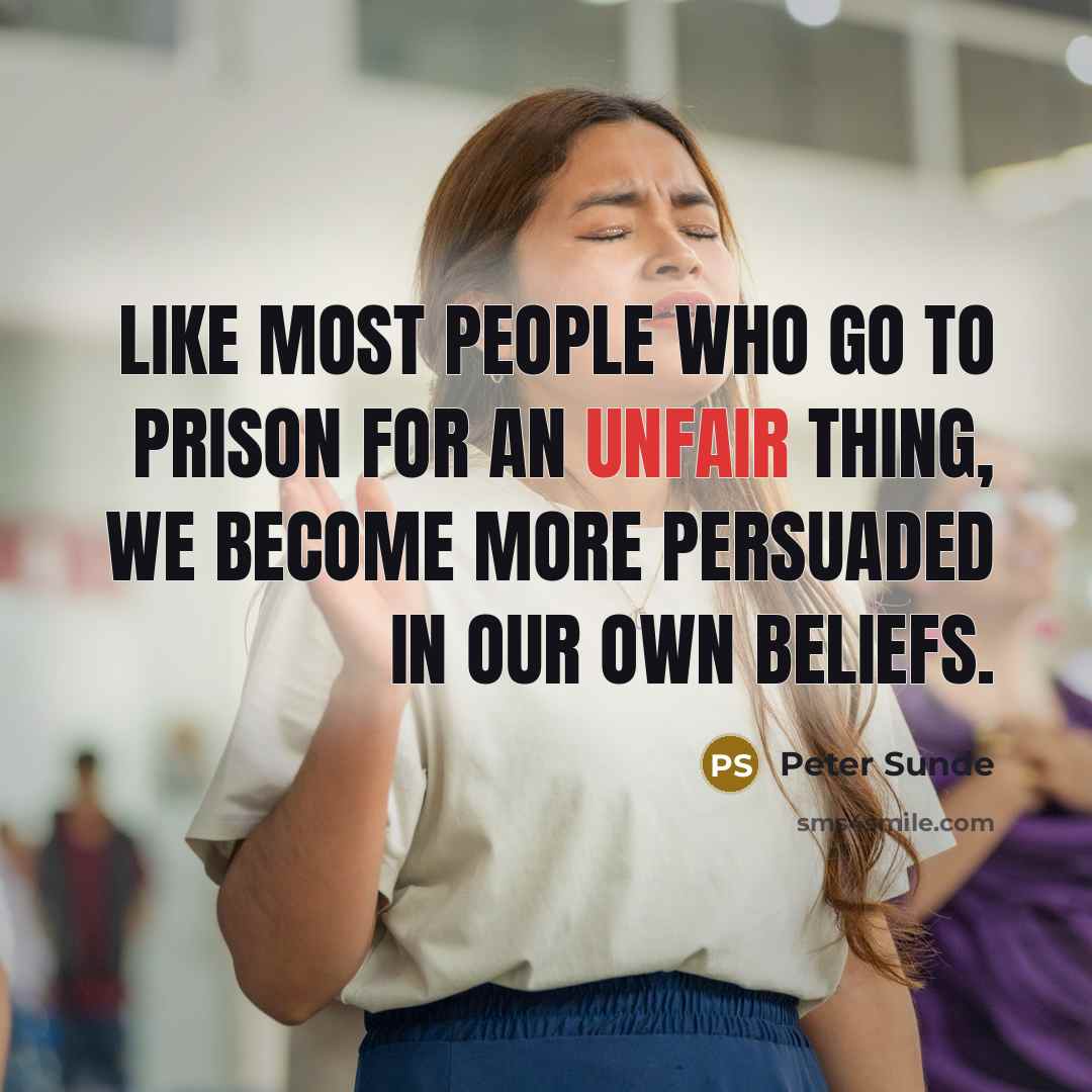 “Like most people who go to prison for an unfair…” quote by Peter Sunde