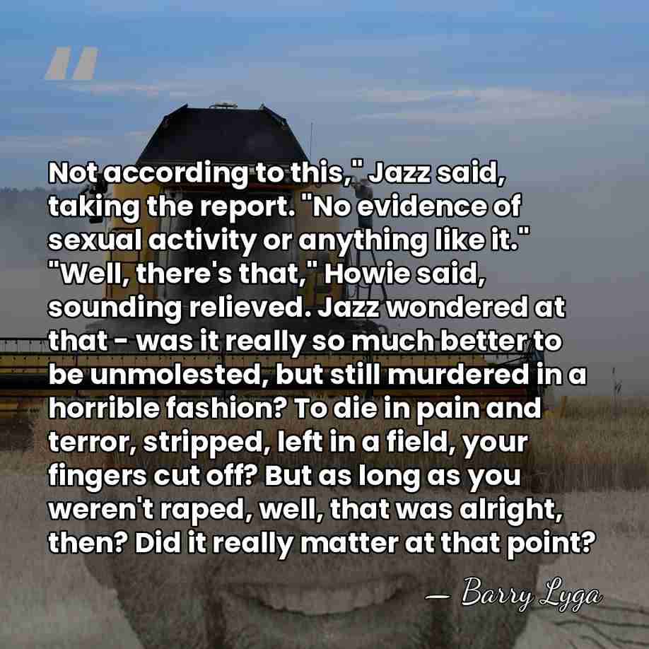 Not according to this," Jazz said, taking the report. "No evidence of&hellip; - Barry Lyga