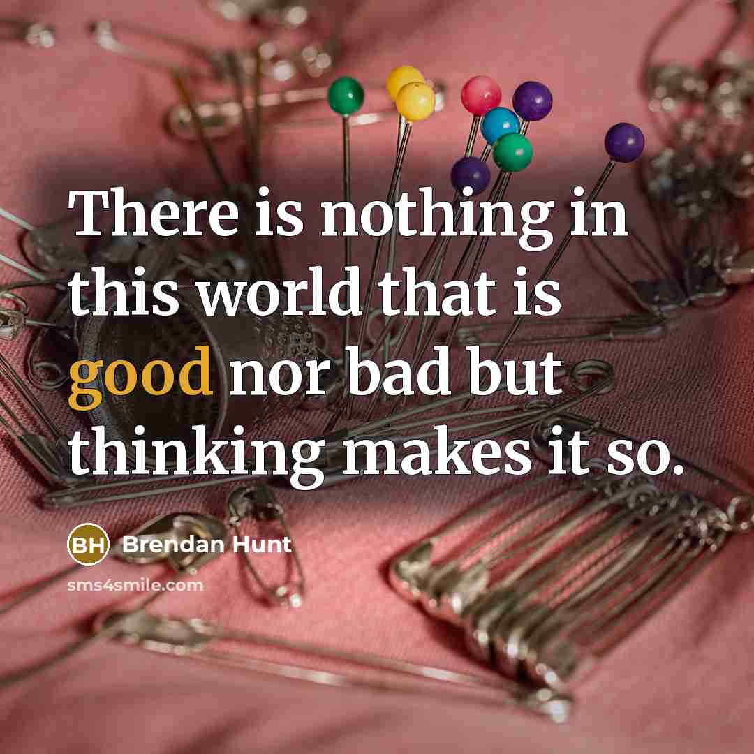 “There is nothing in this world that is good nor…” quote by Brendan Hunt