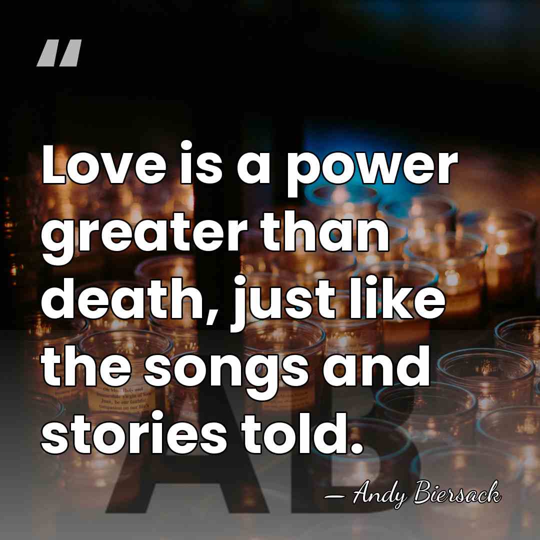 Love is a power greater than death, just like the songs and&hellip; - Andy Biersack