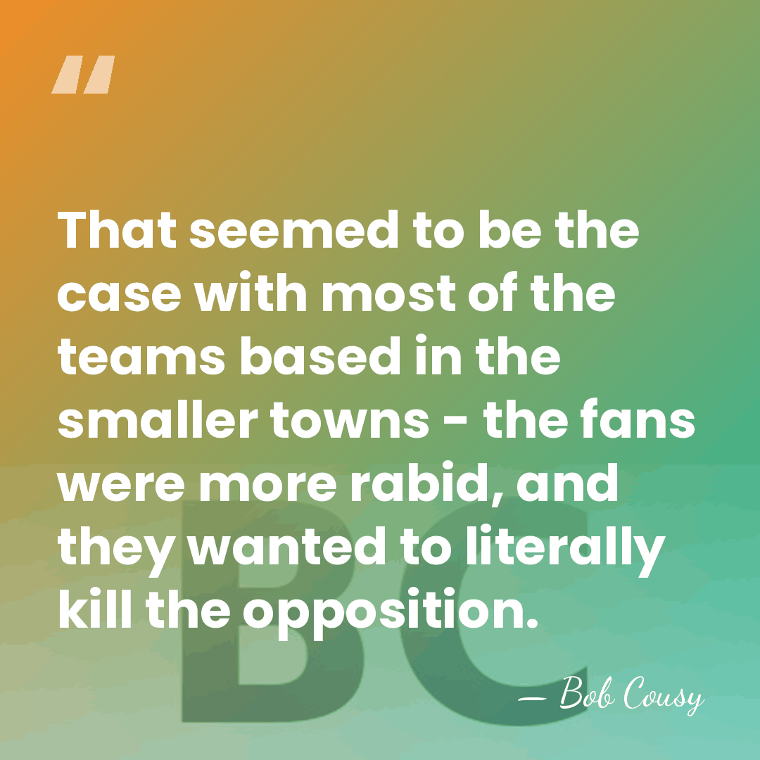 That seemed to be the case with most of the teams based&hellip; - Bob Cousy