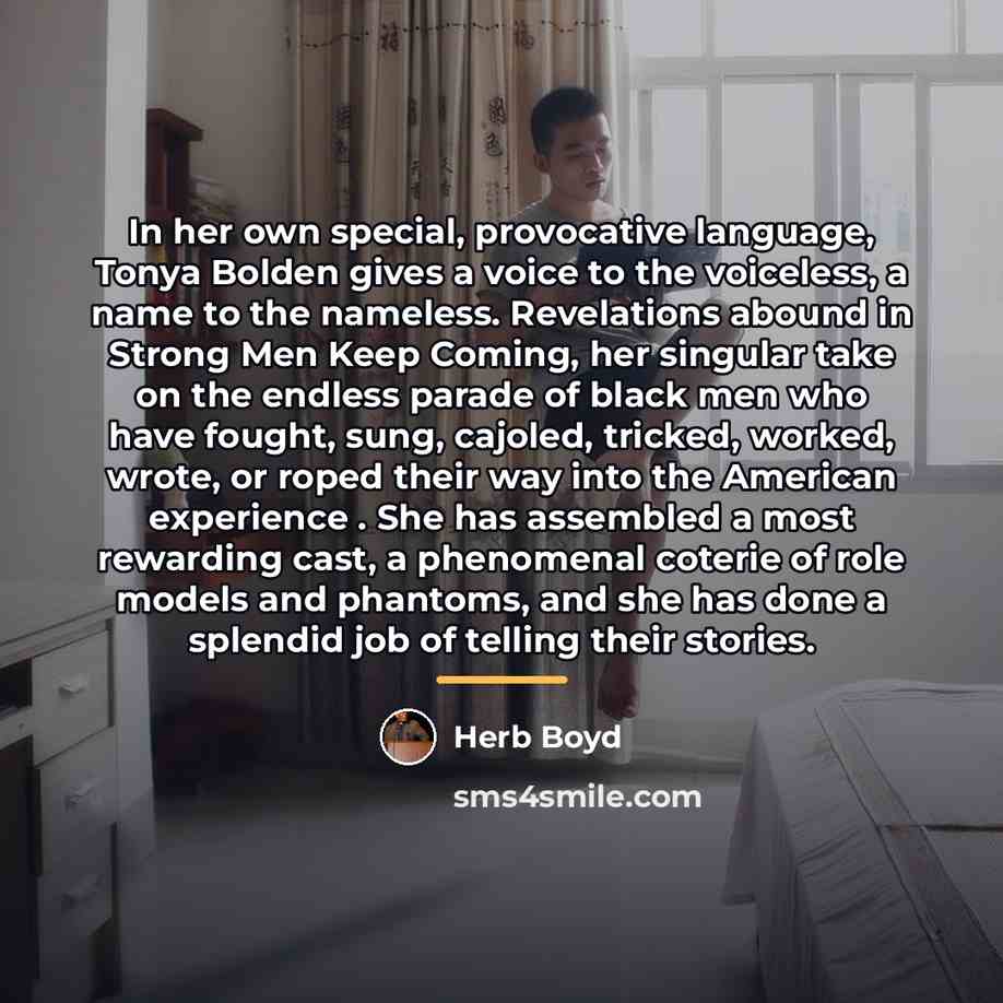 “In her own special, provocative language, Tonya Bolden gives a…” quote by Herb Boyd