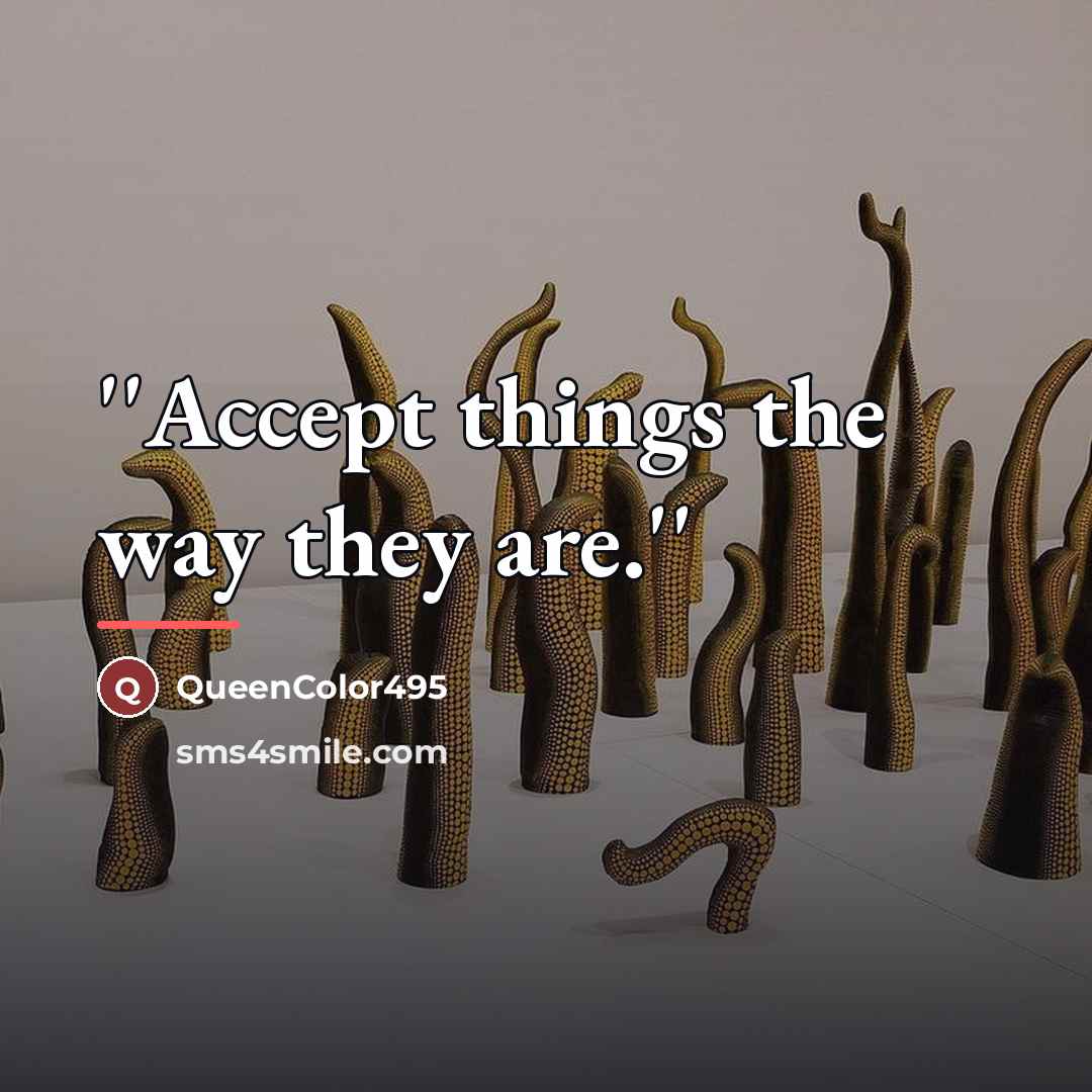 “''Accept things the way they are.''…” quote by QueenColor495