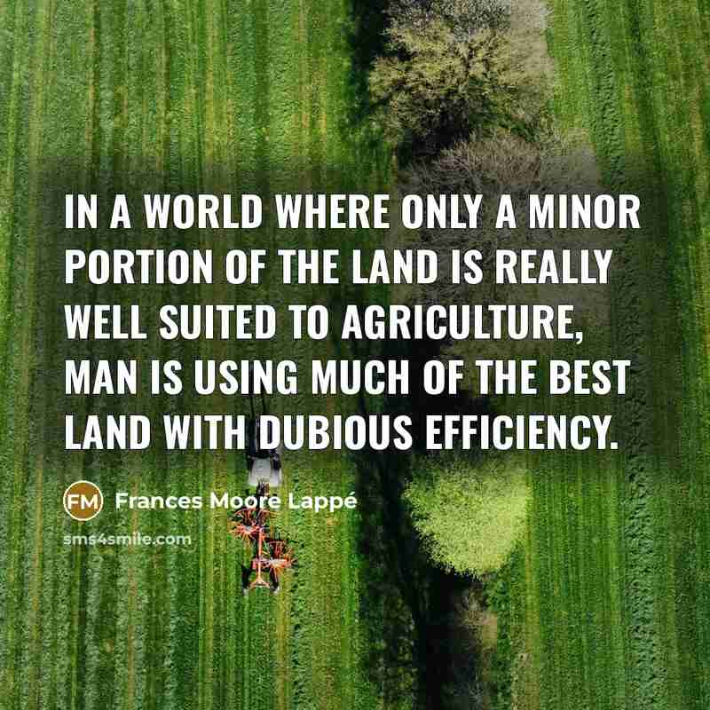 “in a world where only a minor portion of the…” quote by Frances Moore Lappé