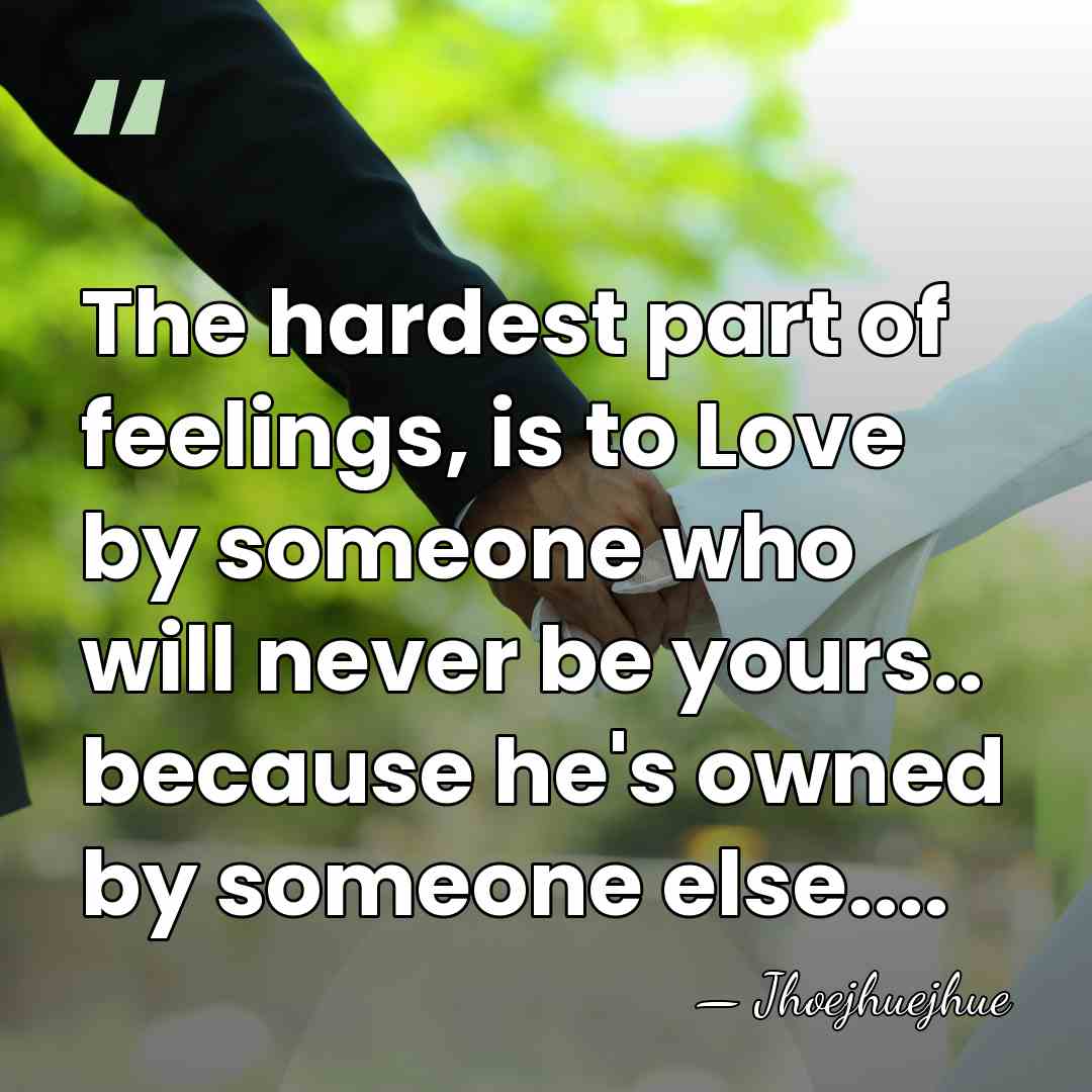 The hardest part of feelings, is to Love by someone who will&hellip; - Jhoejhuejhue