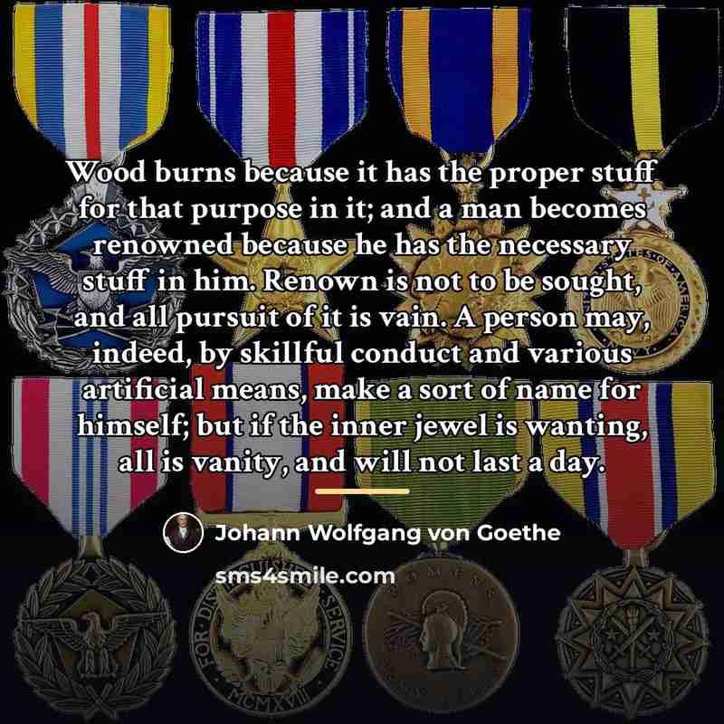 “Wood burns because it has the proper stuff for that…” quote by Johann Wolfgang von Goethe