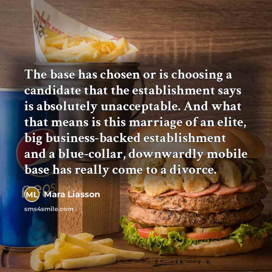 “The base has chosen or is choosing a candidate that…” quote by Mara Liasson