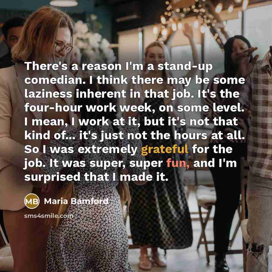 “There's a reason I'm a stand-up comedian. I think there…” quote by Maria Bamford