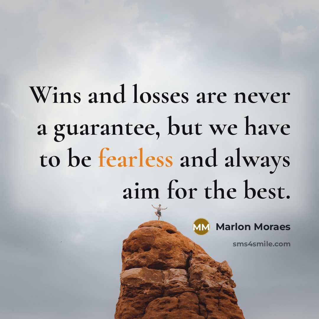 “Wins and losses are never a guarantee, but we have…” quote by Marlon Moraes