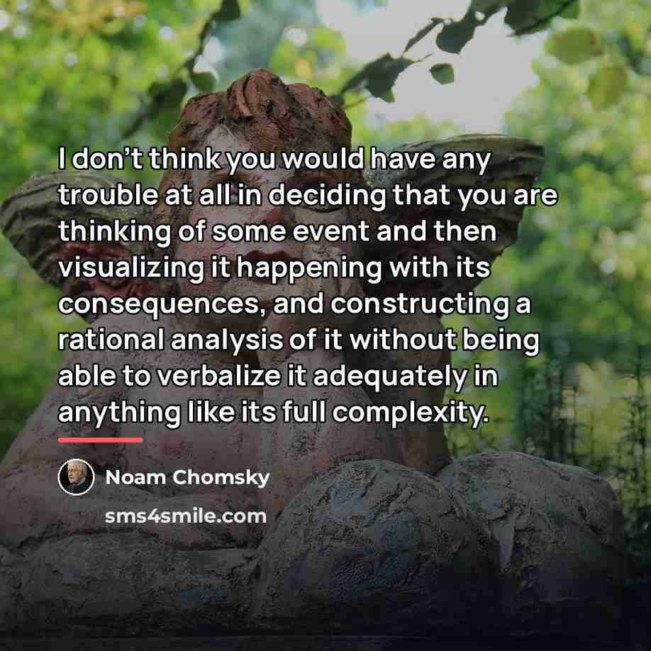 “I don't think you would have any trouble at all…” quote by Noam Chomsky
