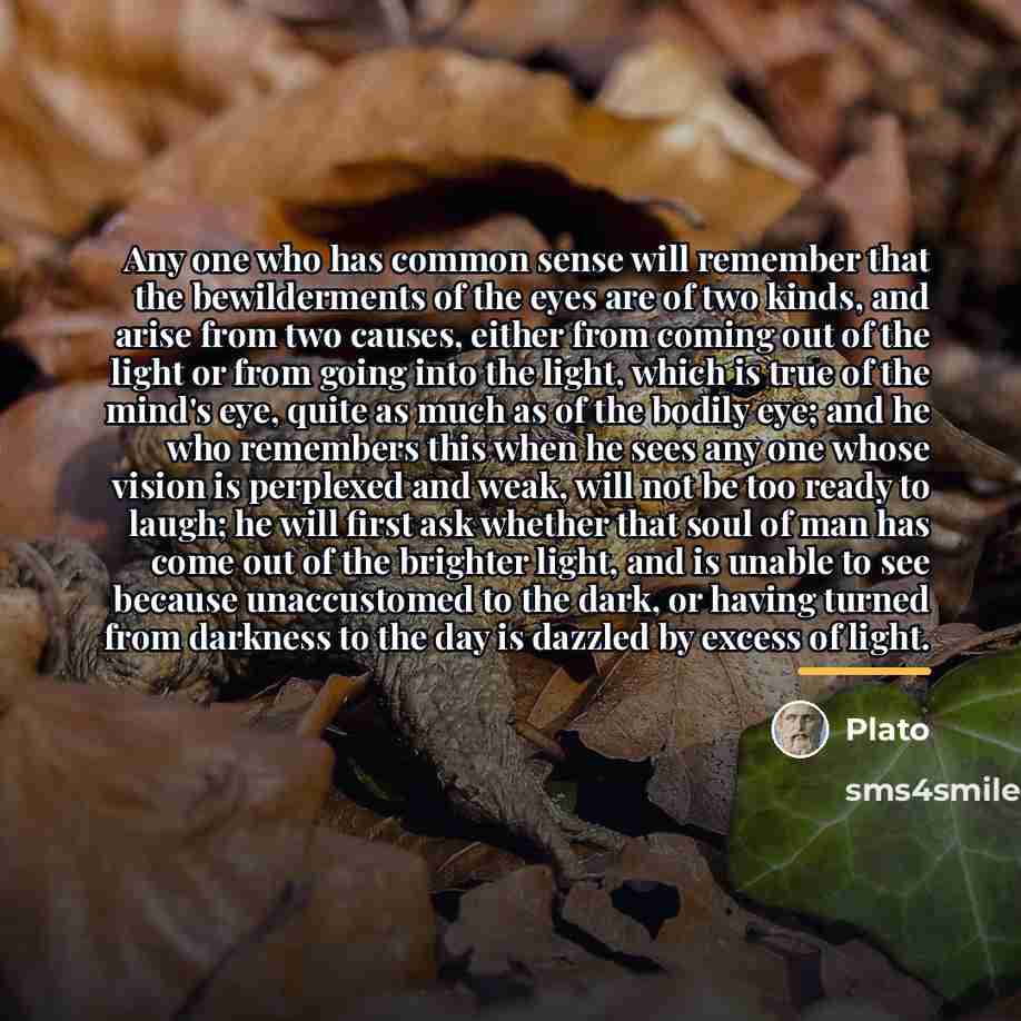 “Any one who has common sense will remember that the…” quote by Plato