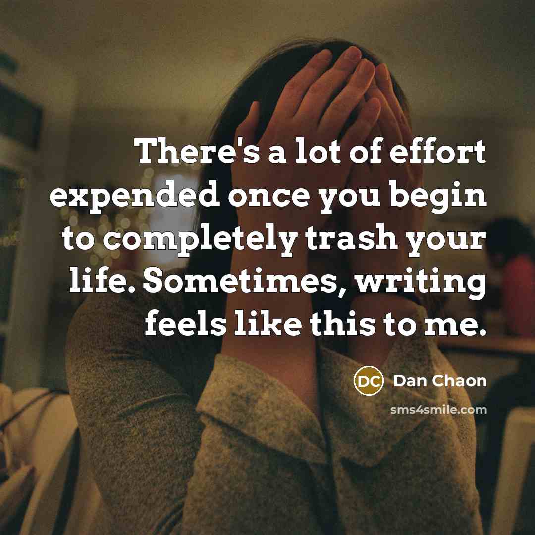 “There's a lot of effort expended once you begin to…” quote by Dan Chaon