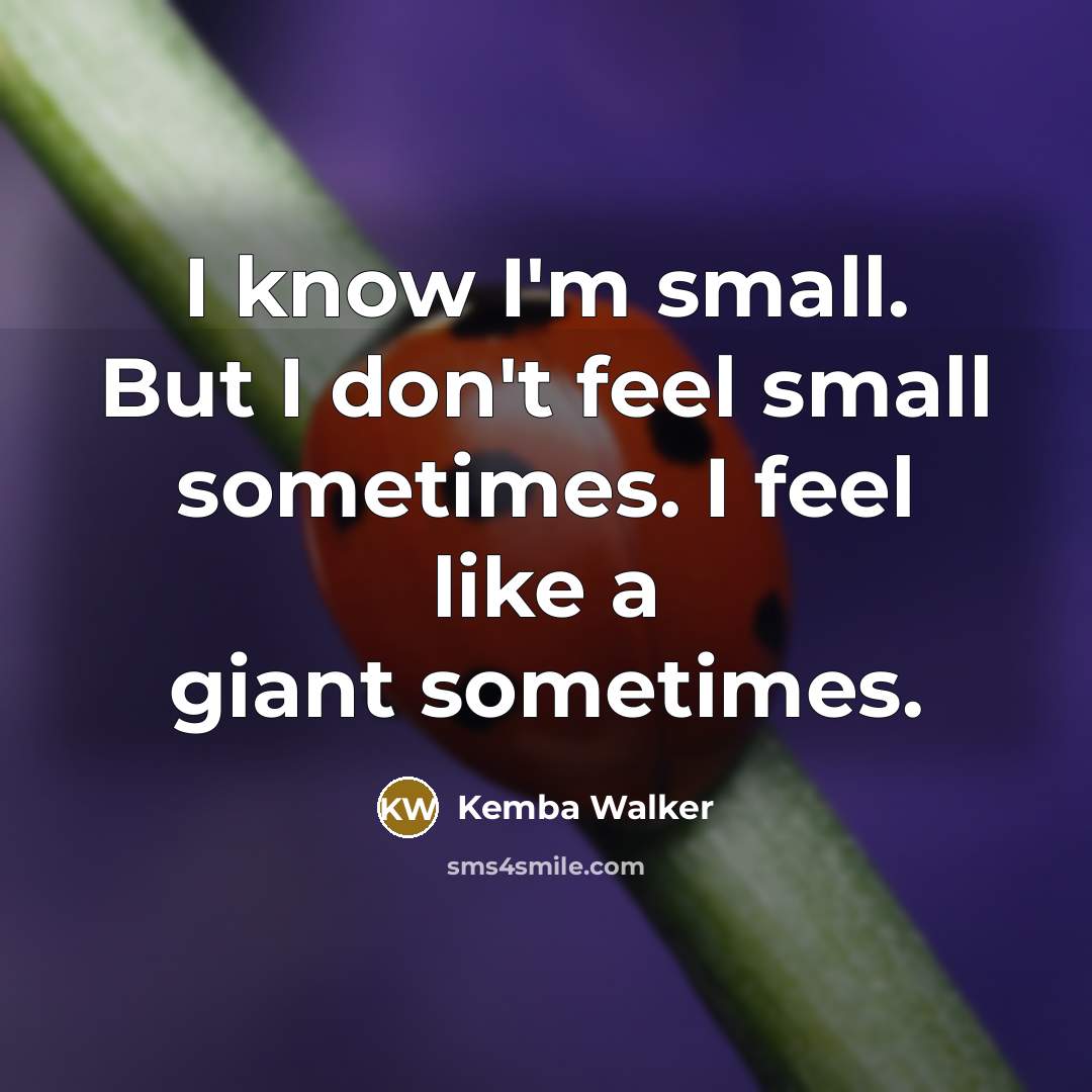 “I know I'm small. But I don't feel small sometimes.…” quote by Kemba Walker
